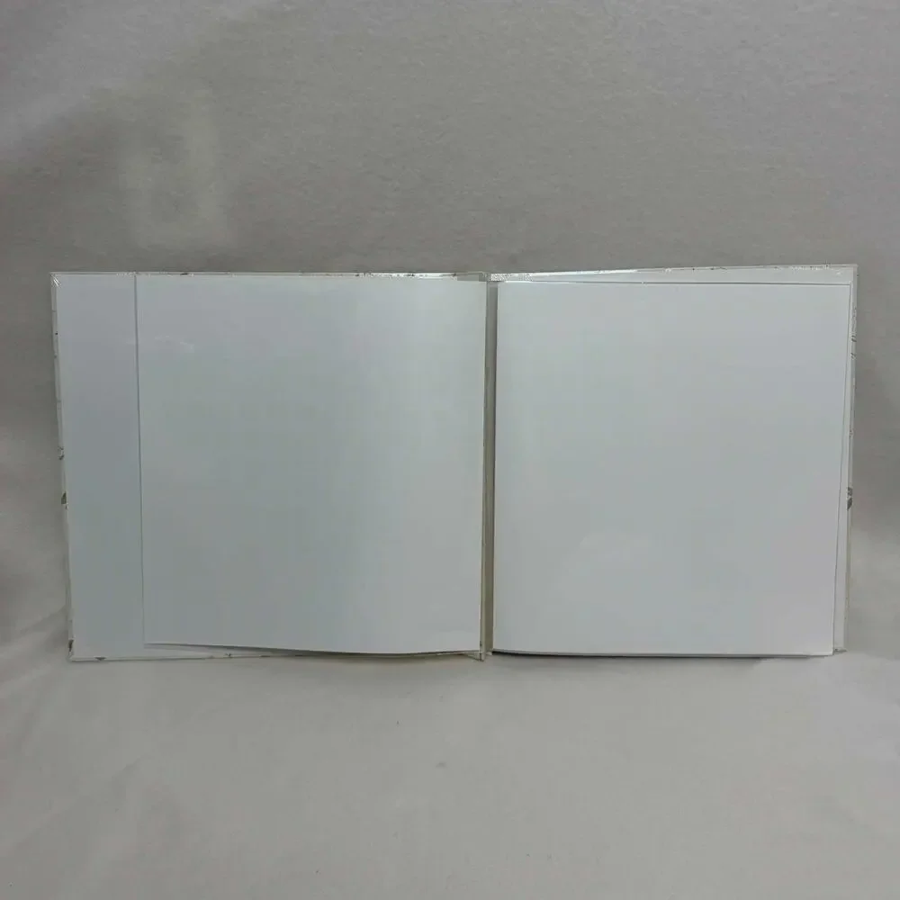 Vintage Scrapbook Blank Post Bound 12x12 Memory Book Nature Leaves Cottage